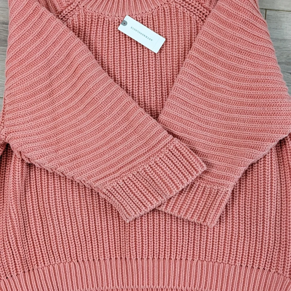 Anthropologie Maeve cotton sweater Sz L - Picture 2 of 5